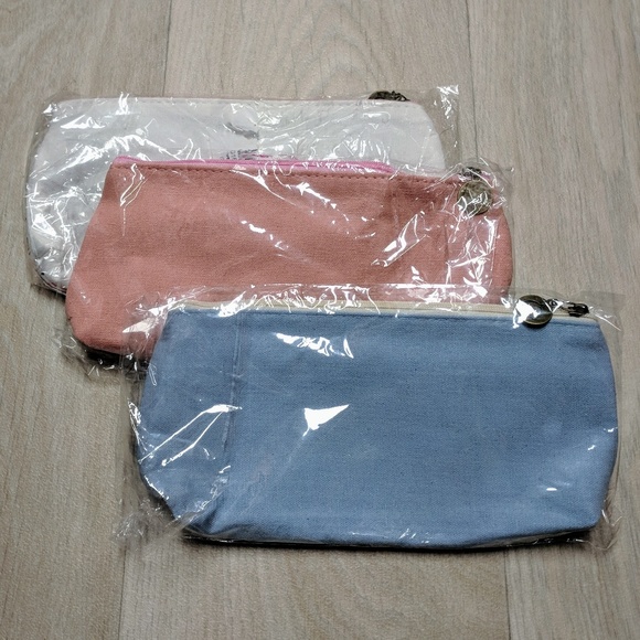 Canvas Makeup Bag Bundle NWOT - Picture 2 of 6